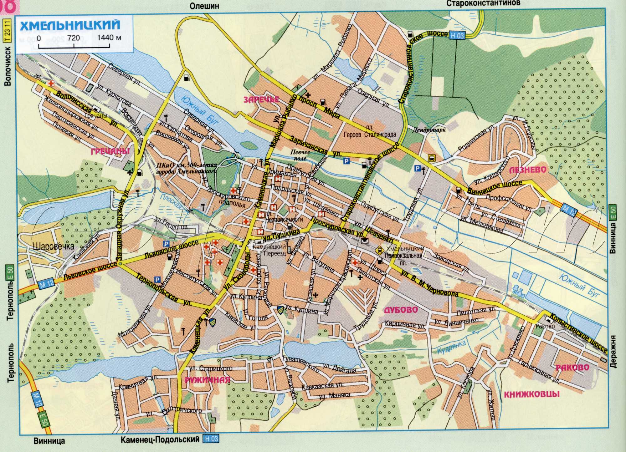 Карта г хмельницкий с улицами и домами подробно